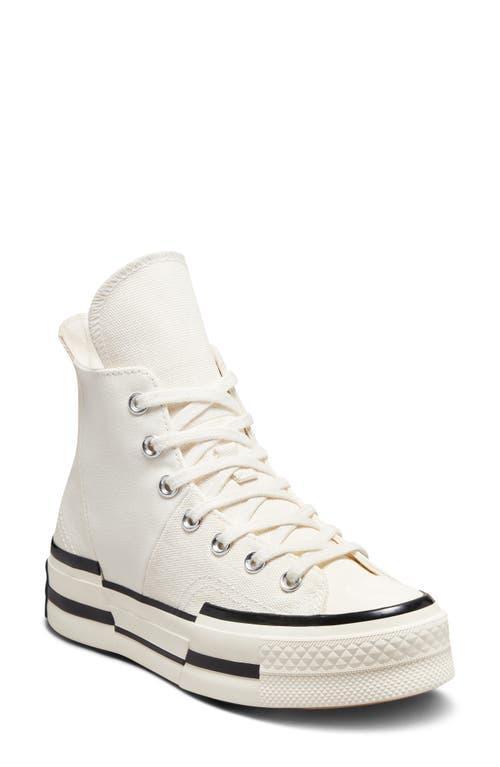 Converse Mens Chuck 70 Plus Egret - Shoes White/Black Product Image