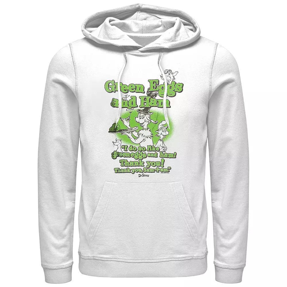 Men's Dr. Seuss I Do So Like Green Eggs And Ham Graphic Hoodie, Size: Small, White Product Image