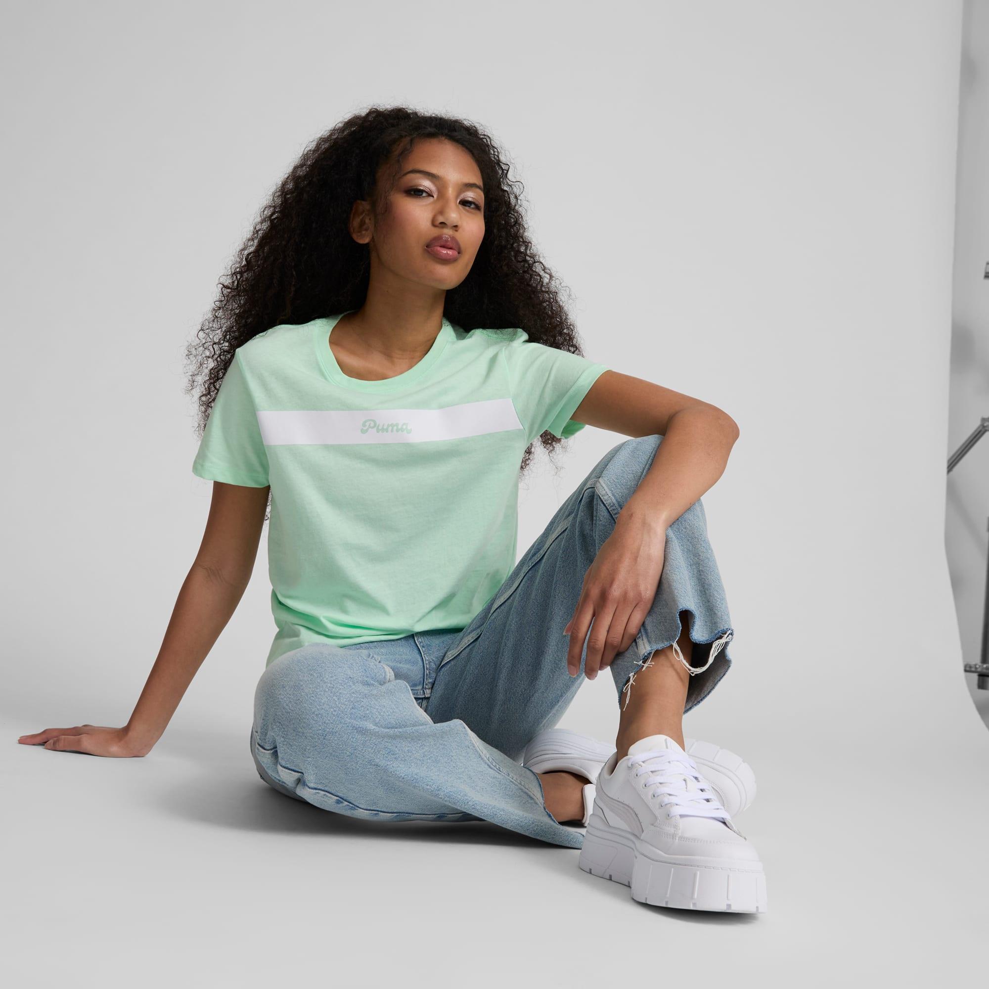 PUMA Upfront Line Logo Womens T-Shirt Product Image