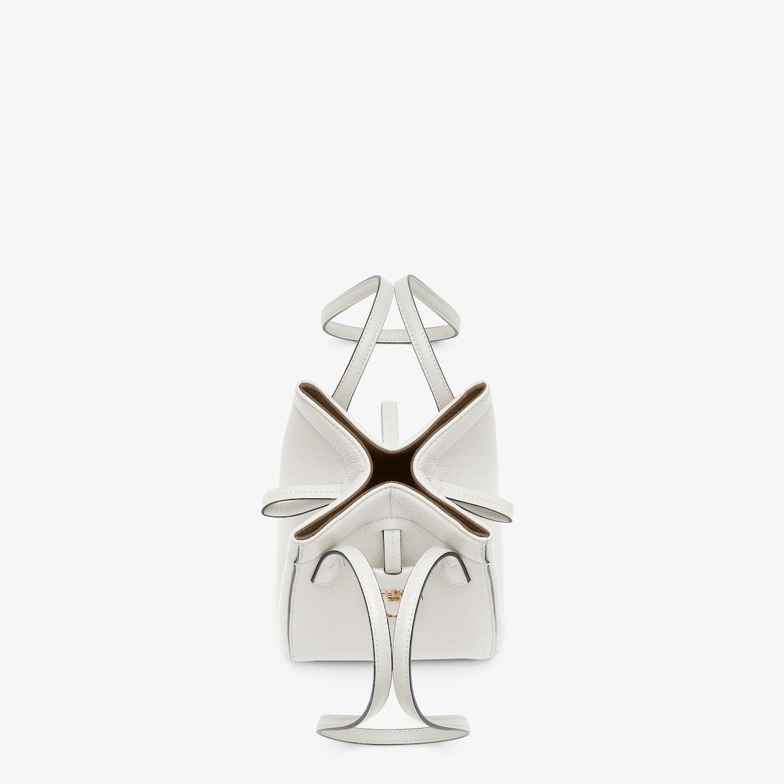Fendi Origami MiniWhite leather mini bag that can be transformed Product Image