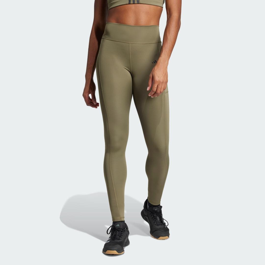 adidas Optime Full Length Leggings Preloved Violet M Womens Product Image