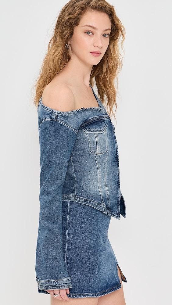Good American Asymmetric Denim Shirt | Shopbop Product Image