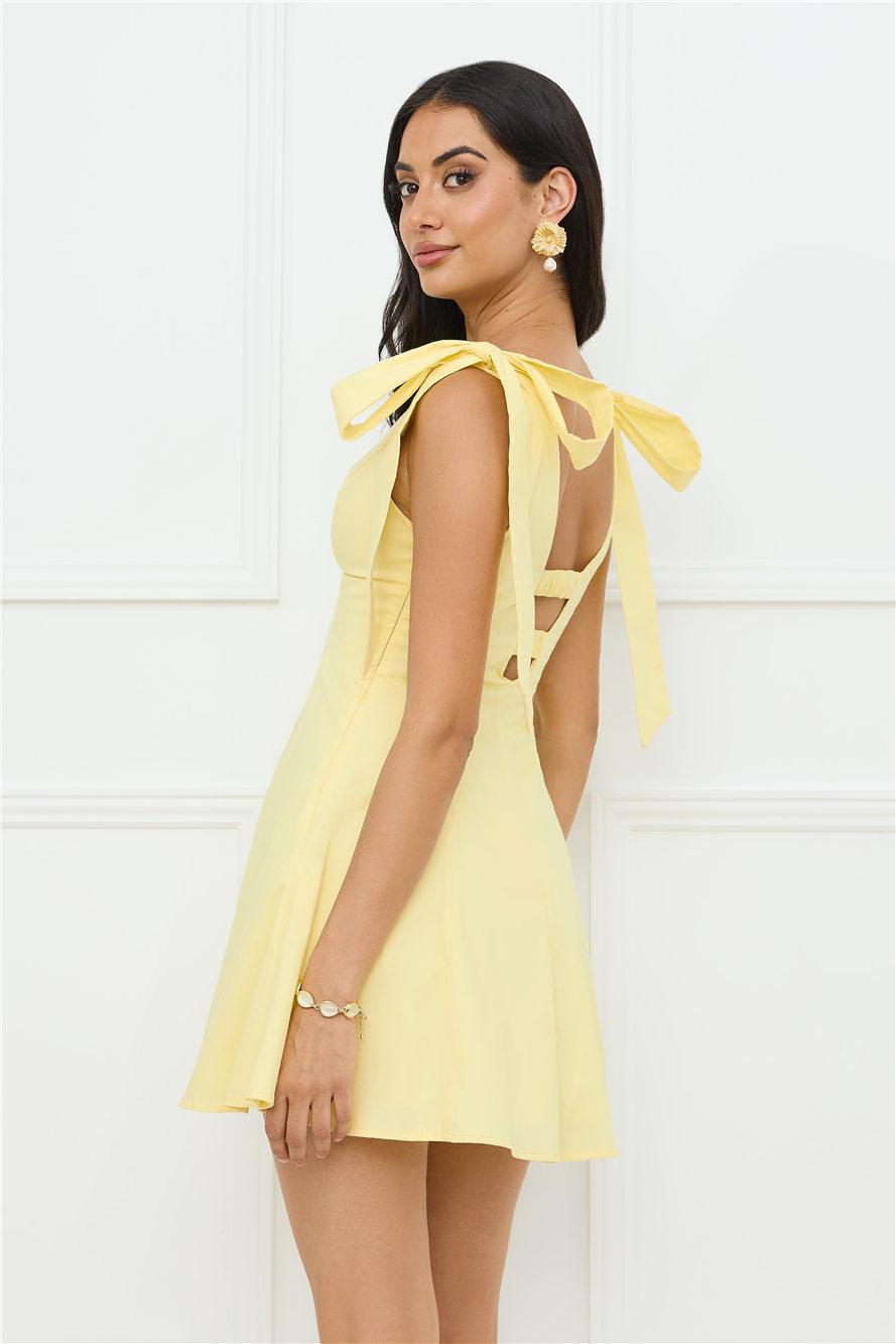 Pretty In Power Mini Dress Yellow Product Image
