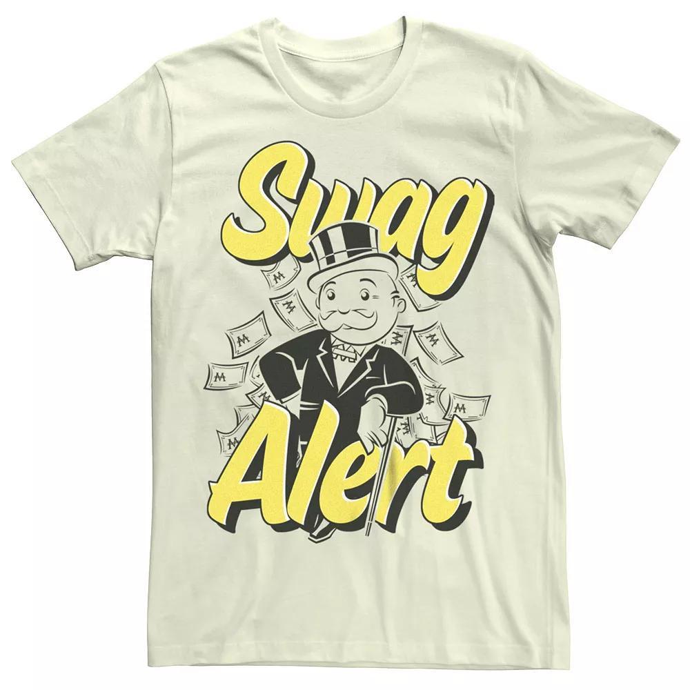 Men's Monopoly Man Rich Swag Alert Graphic Tee, Size: Medium, Natural Product Image