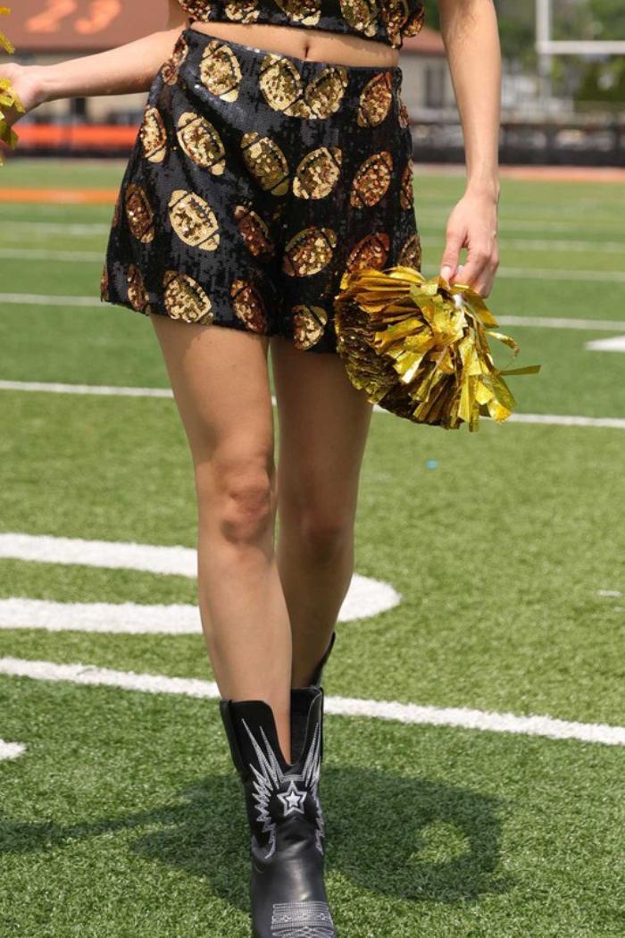 Sequin Football Short Product Image