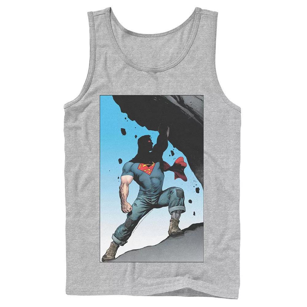 Men's DC Comics Superman Power Lift Comic Poster Tank Top, Size: Small, Blue Product Image