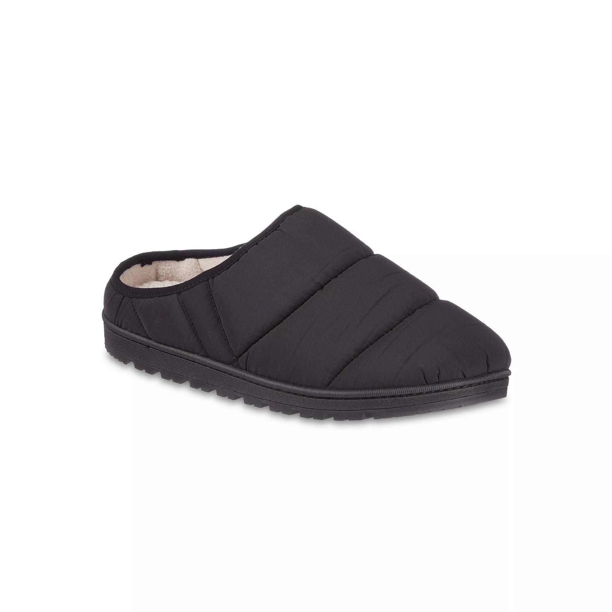 isotoner Rhys Men's Puffer Clog Slippers, Size: XS, Black Product Image