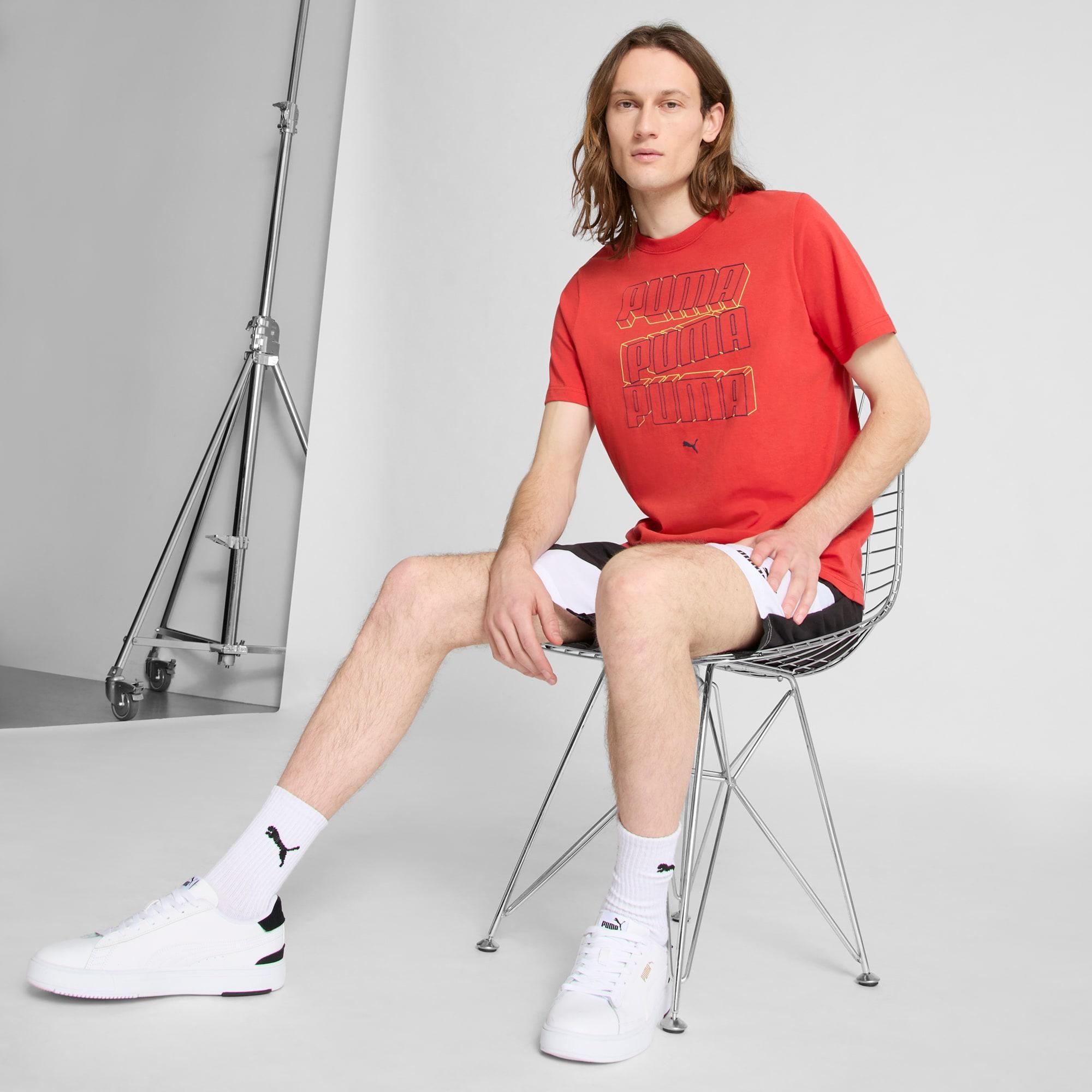 PUMA ESS Stacked Logo Mens T-Shirt Product Image