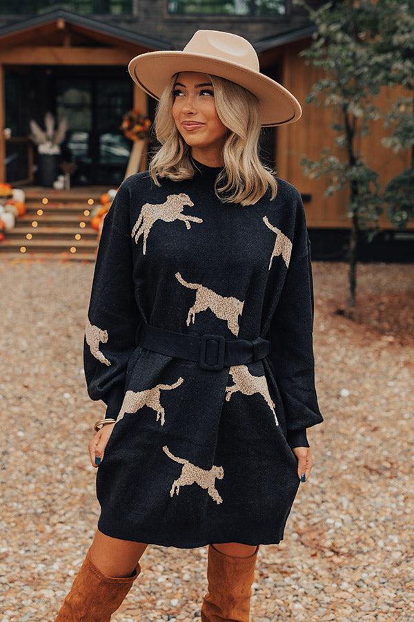 Fiercely In Love Sweater Dress In Black Product Image