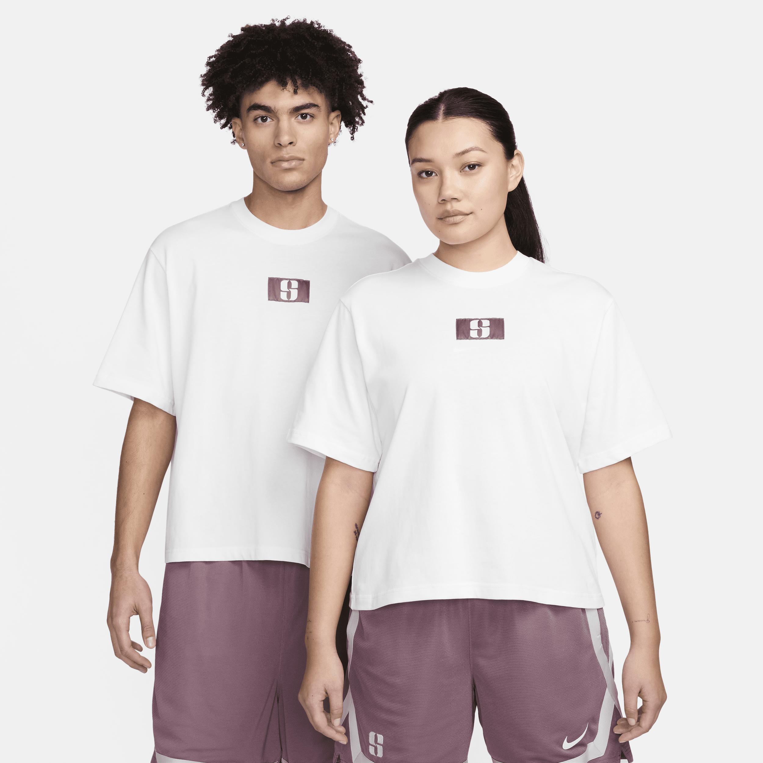 Nike Womens Sabrina Boxy T-Shirt - Summit White/Purple Product Image