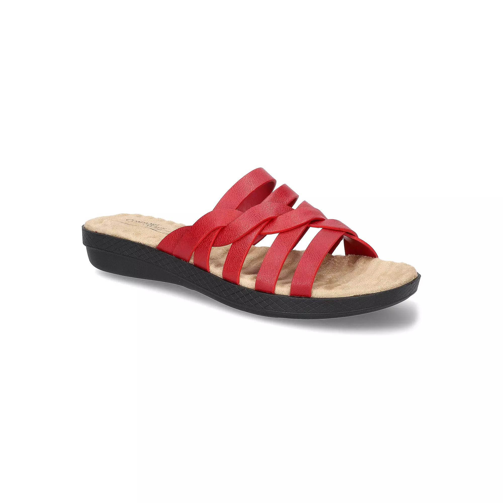 Easy Street Sheri Women's Slide Sandals, Size: 8 Wide, Red Product Image