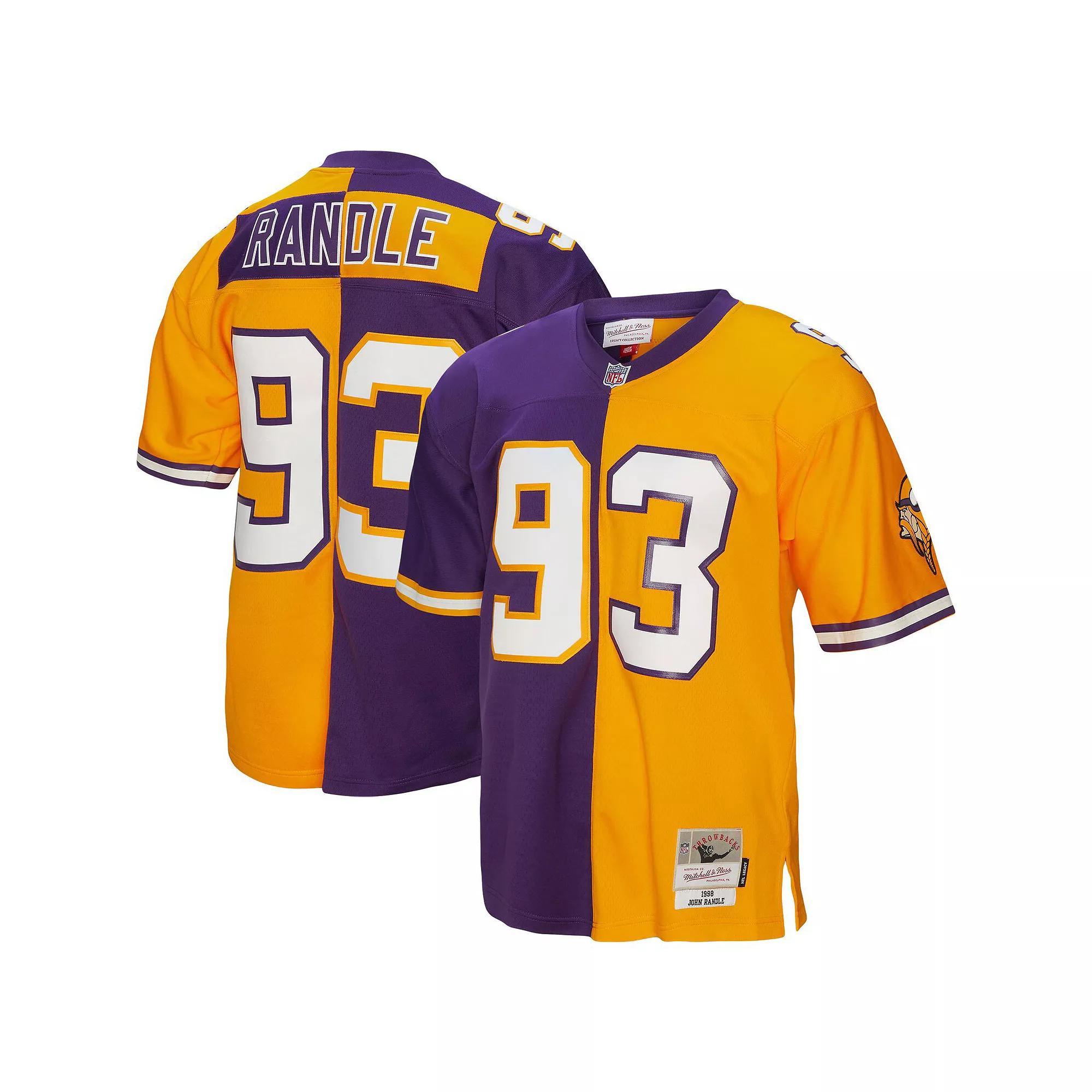 Men's Mitchell & Ness John Randle Purple/Gold Minnesota Vikings 1998 Split Legacy Replica Jersey, Size: XL Product Image