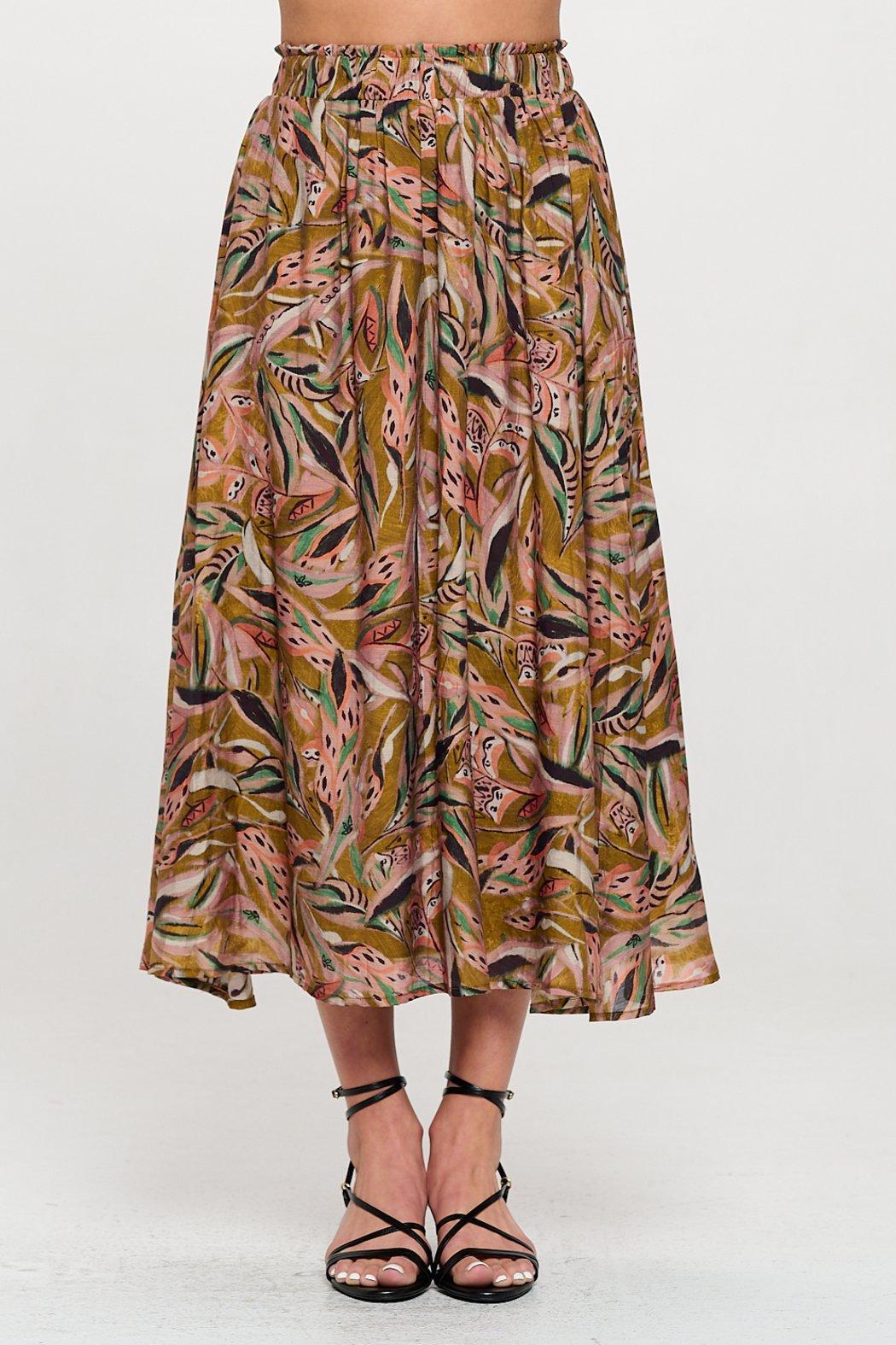 Autumn Leaves Olive Anna Skirt Product Image