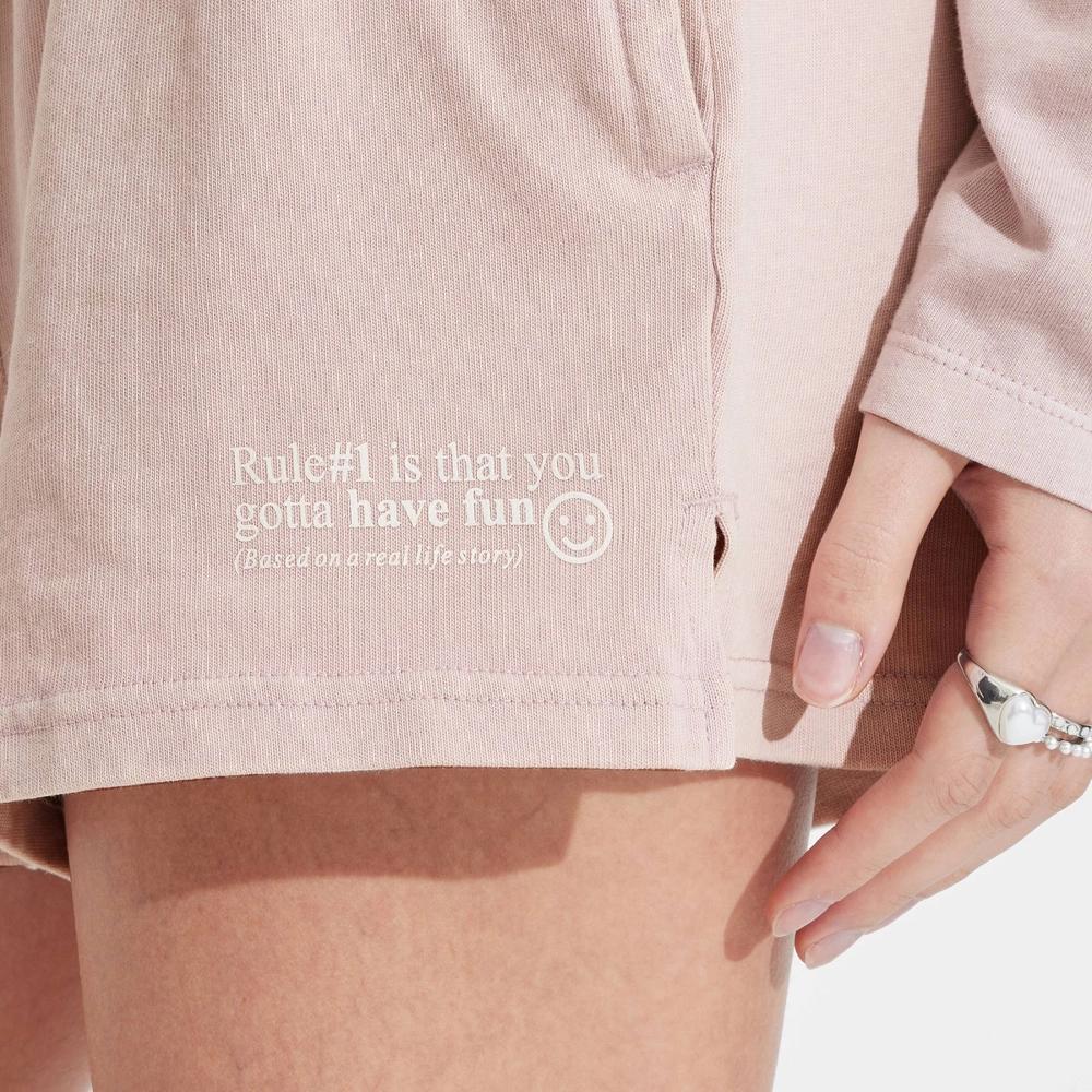 Women's Mid-Rise Dorm Shorts - Wild Fable™ S: Cotton Jersey, Elastic Waist, 3.5" Inseam Product Image