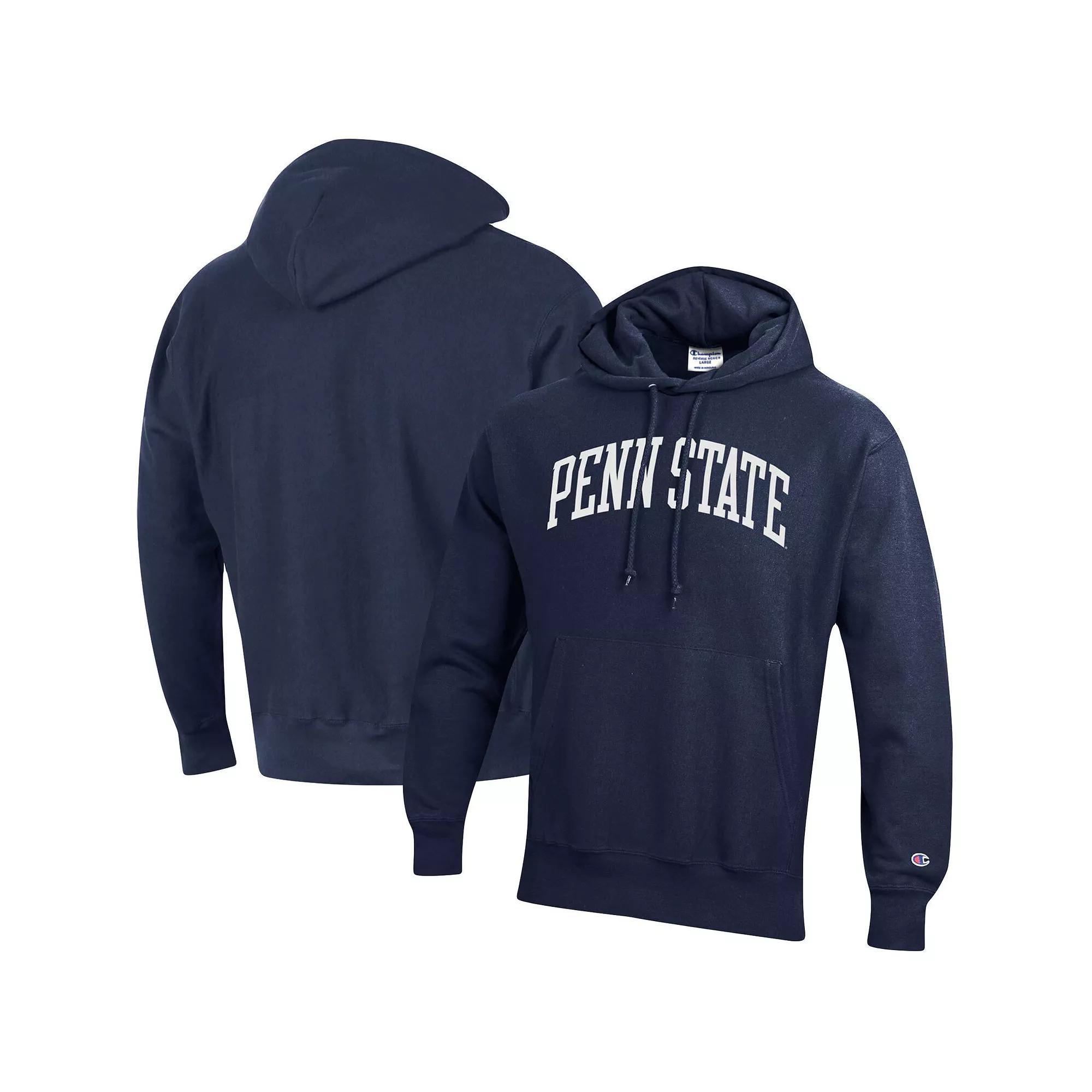 Mens Champion Penn State Nittany Lions Big & Tall Reverse Weave Fleece Pullover Hoodie Sweatshirt Blue Product Image