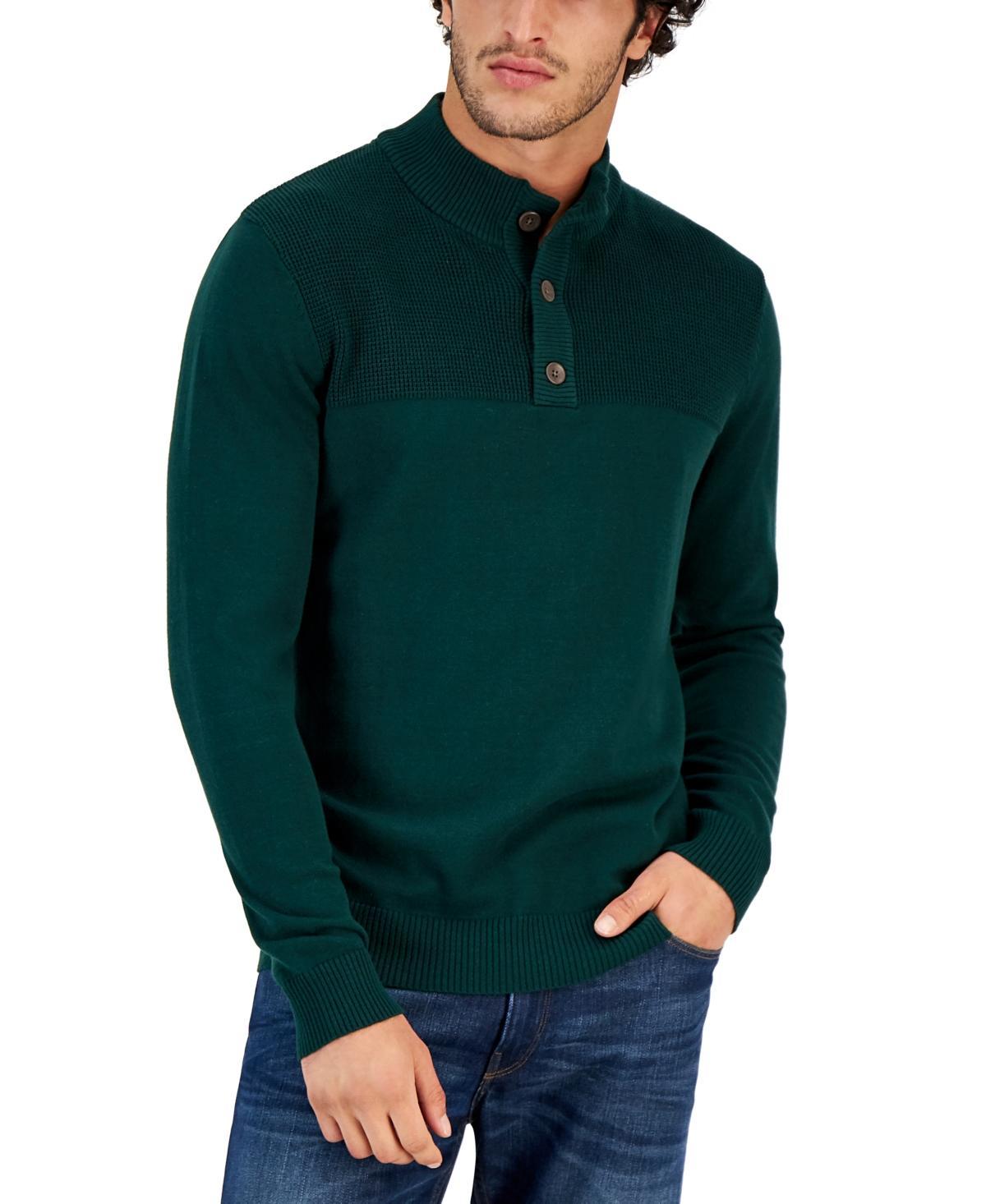 Club Room Mens Button Mock Neck Sweater, Created for Macys Product Image