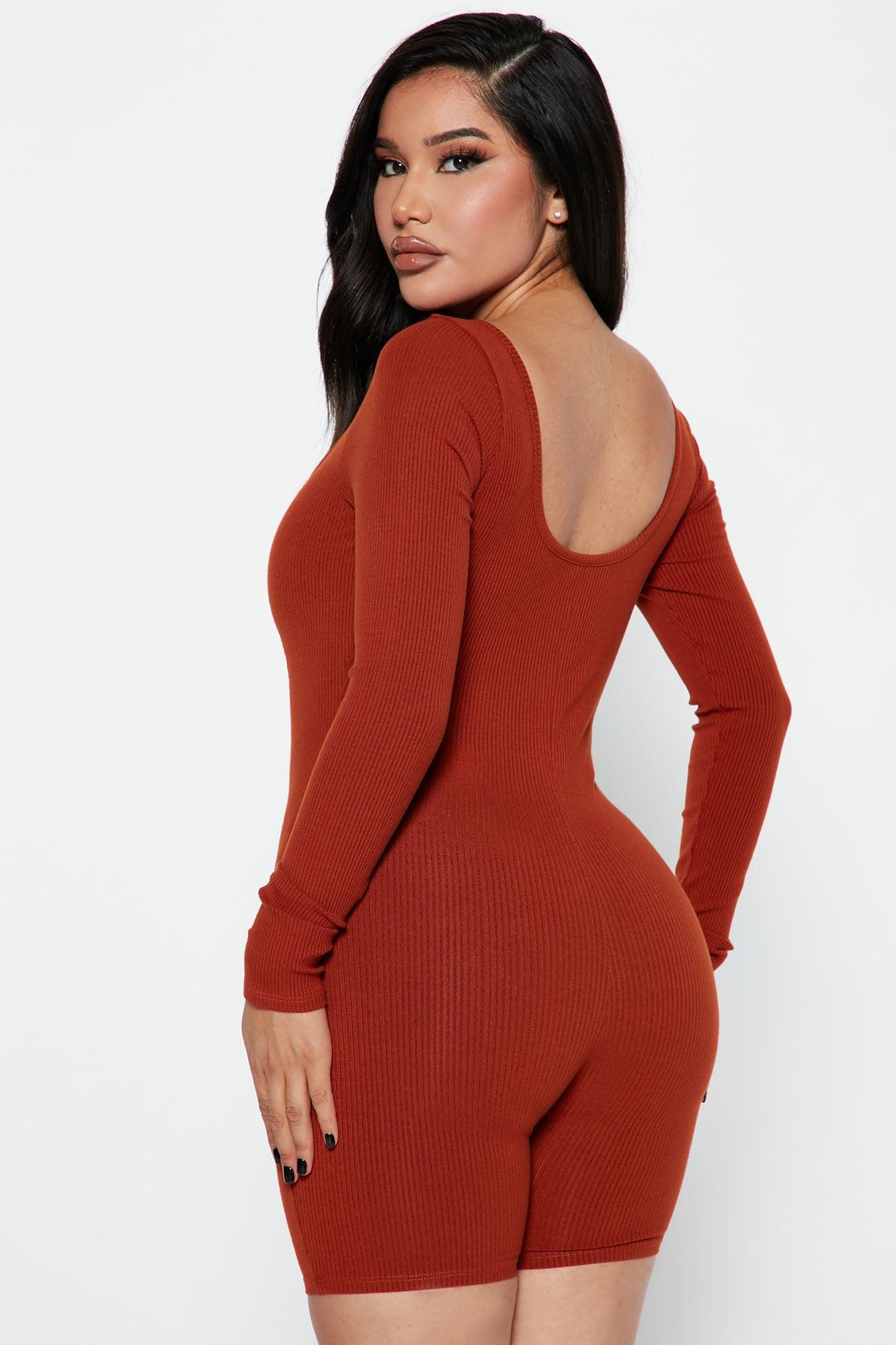 Daisy Snatched Romper - Rust Product Image