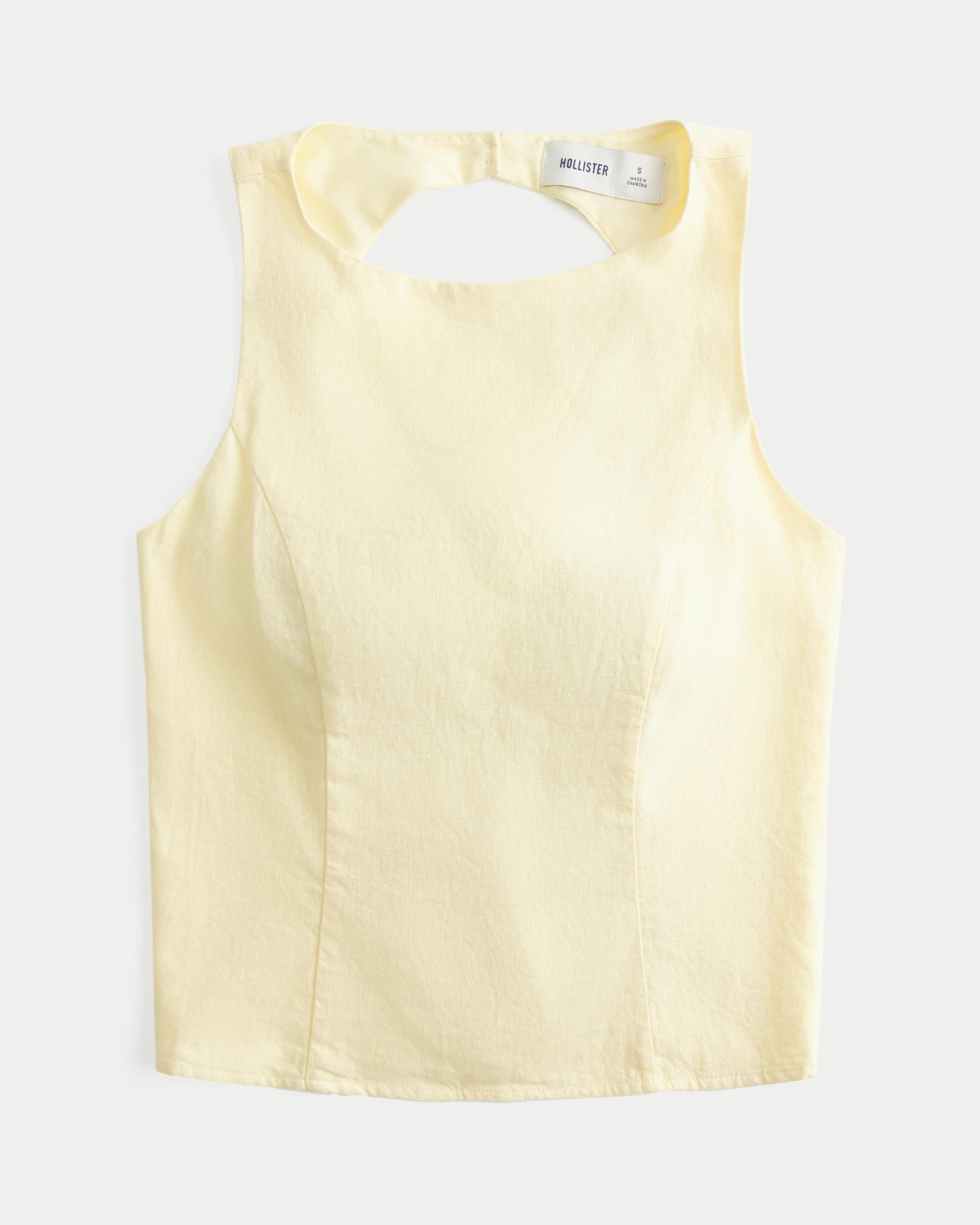 Denim Open-Back Top Product Image