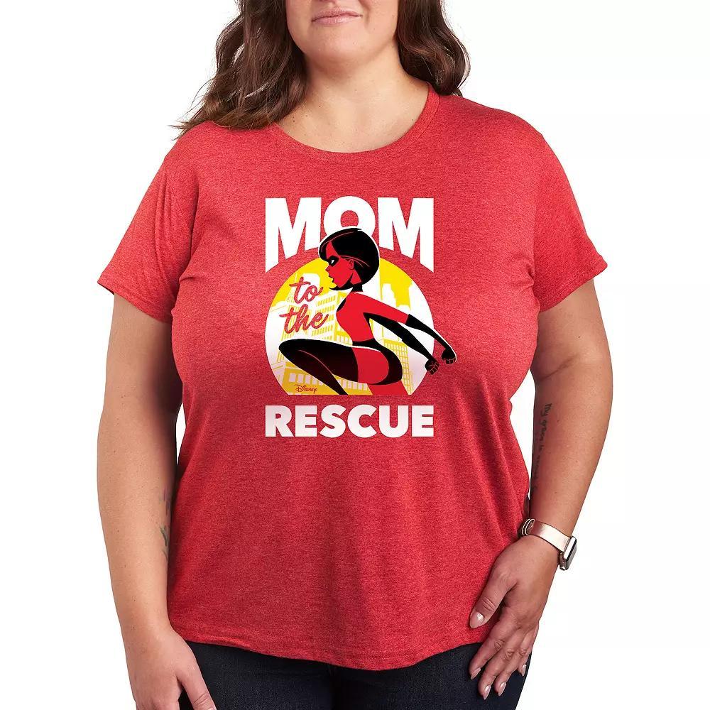 Disney / Pixars The Incredibles Plus Mom Rescue Graphic Tee, Womens Blue Product Image