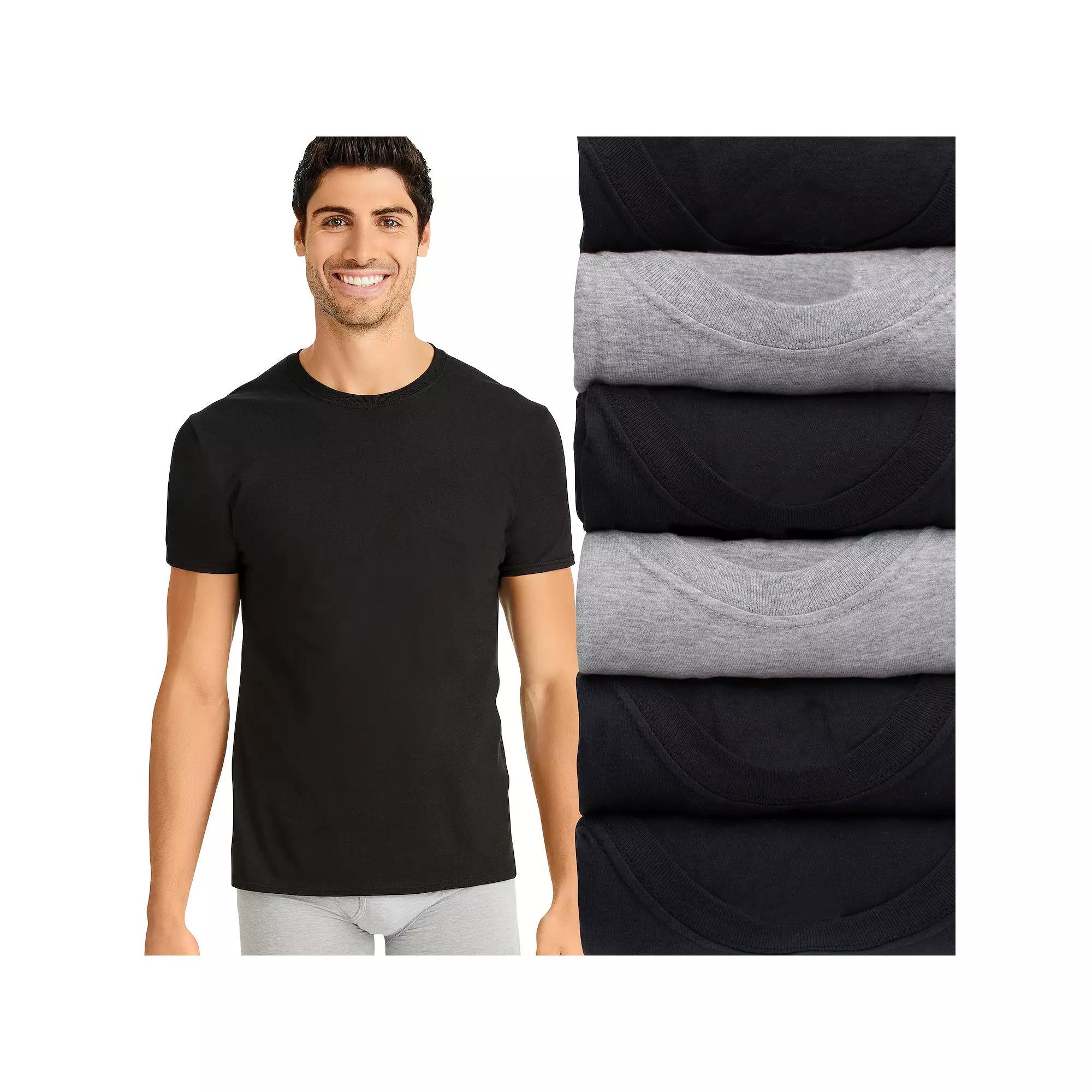 Hanes Ultimate 6-Pack Men's ComfortSoft Crewneck Undershirt, Size: XL, White Product Image