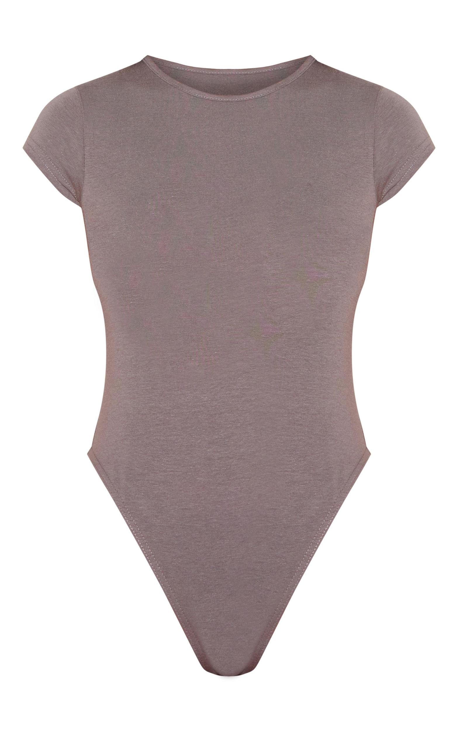  Charcoal Modal Cotton T Shirt Bodysuit Product Image