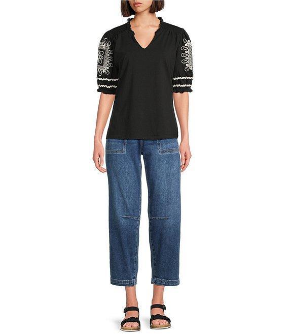 KUT from the Kloth Stretch Denim Ashton High Rise Barrel Jeans Product Image
