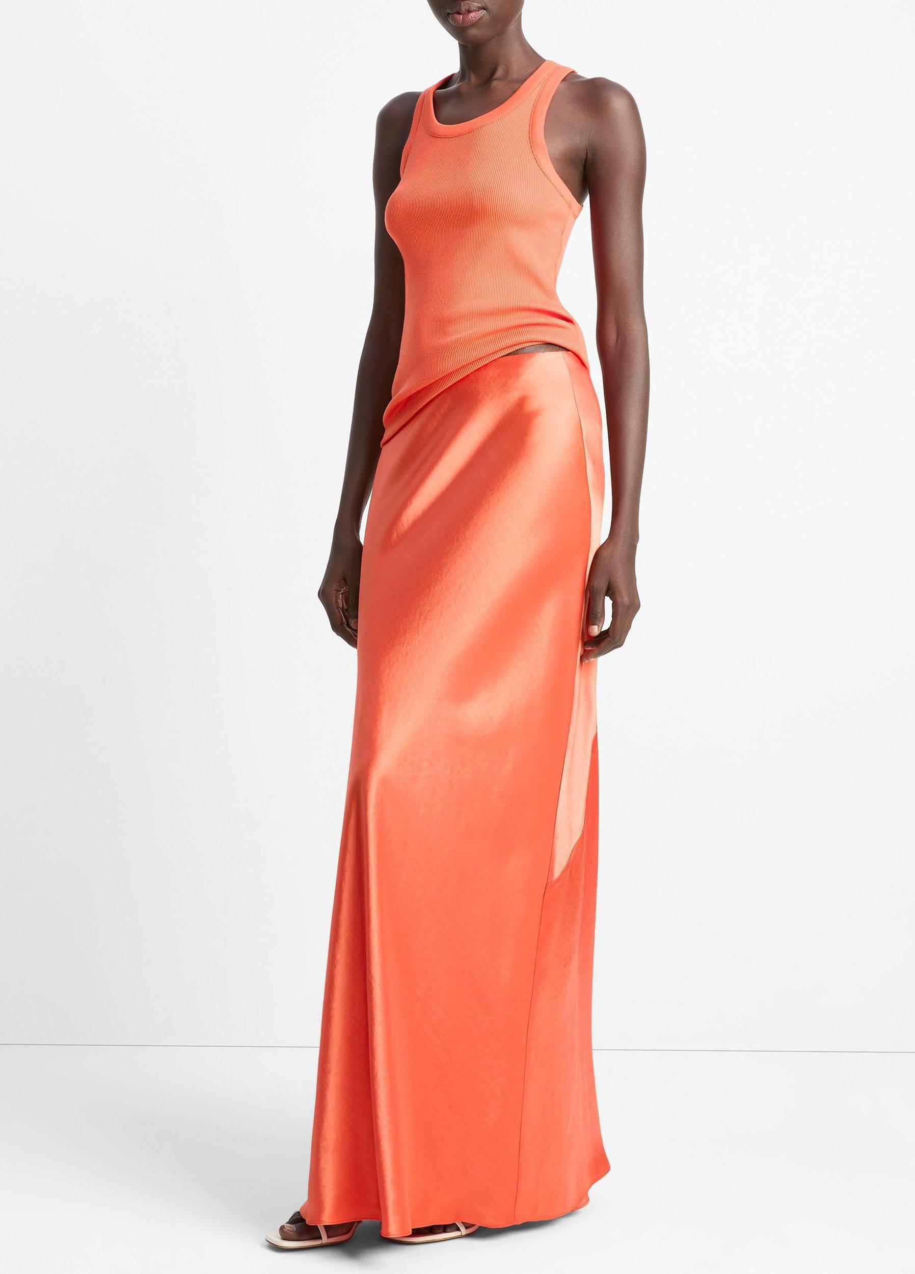 Satin Maxi Skirt Product Image