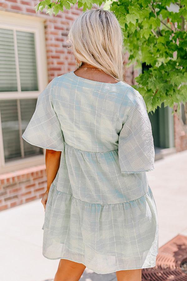 Pretty Presence Babydoll Dress In Aqua Product Image