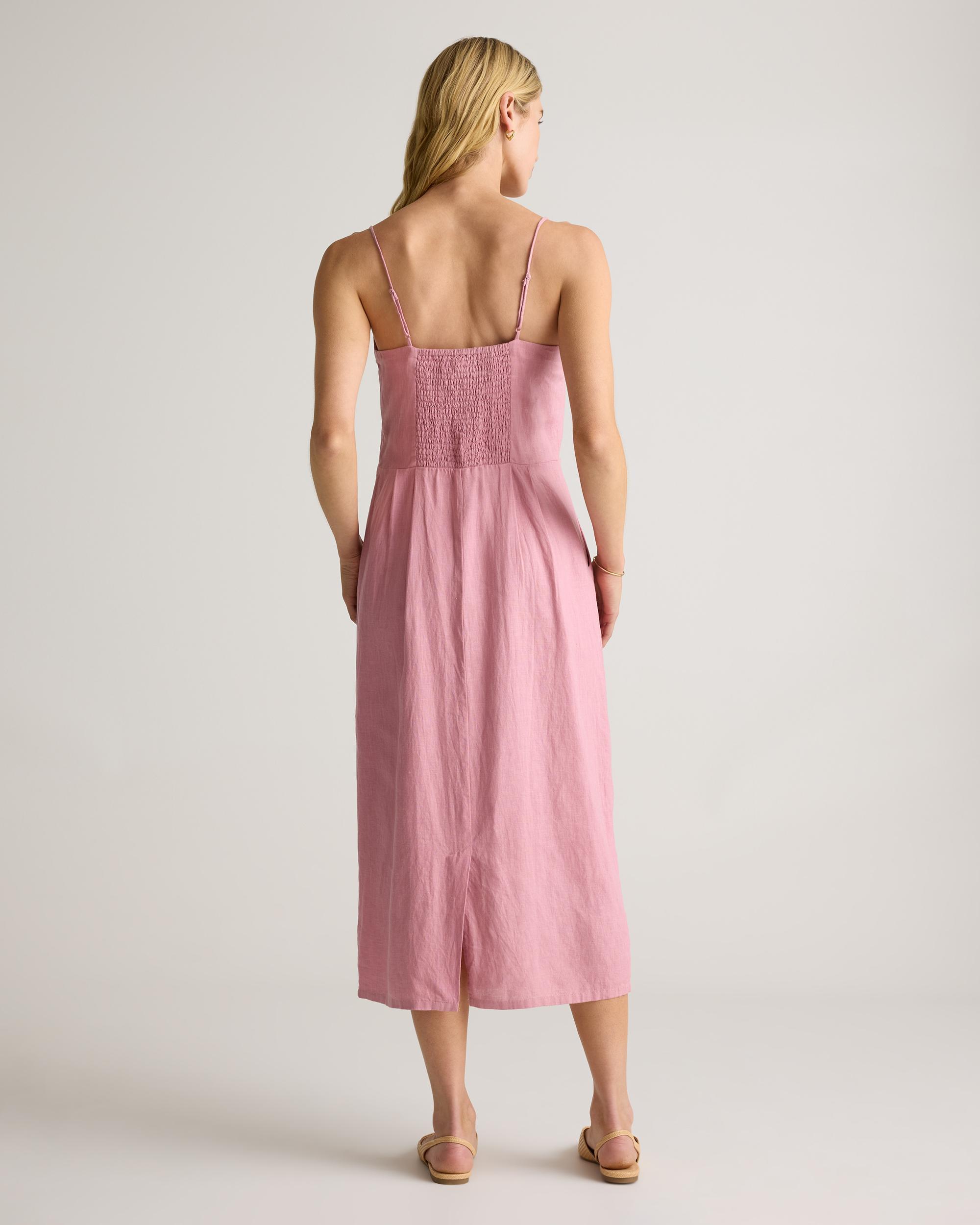 Quince | Women's 100% European Linen Scoop Neck Midi Dress Size XS Product Image