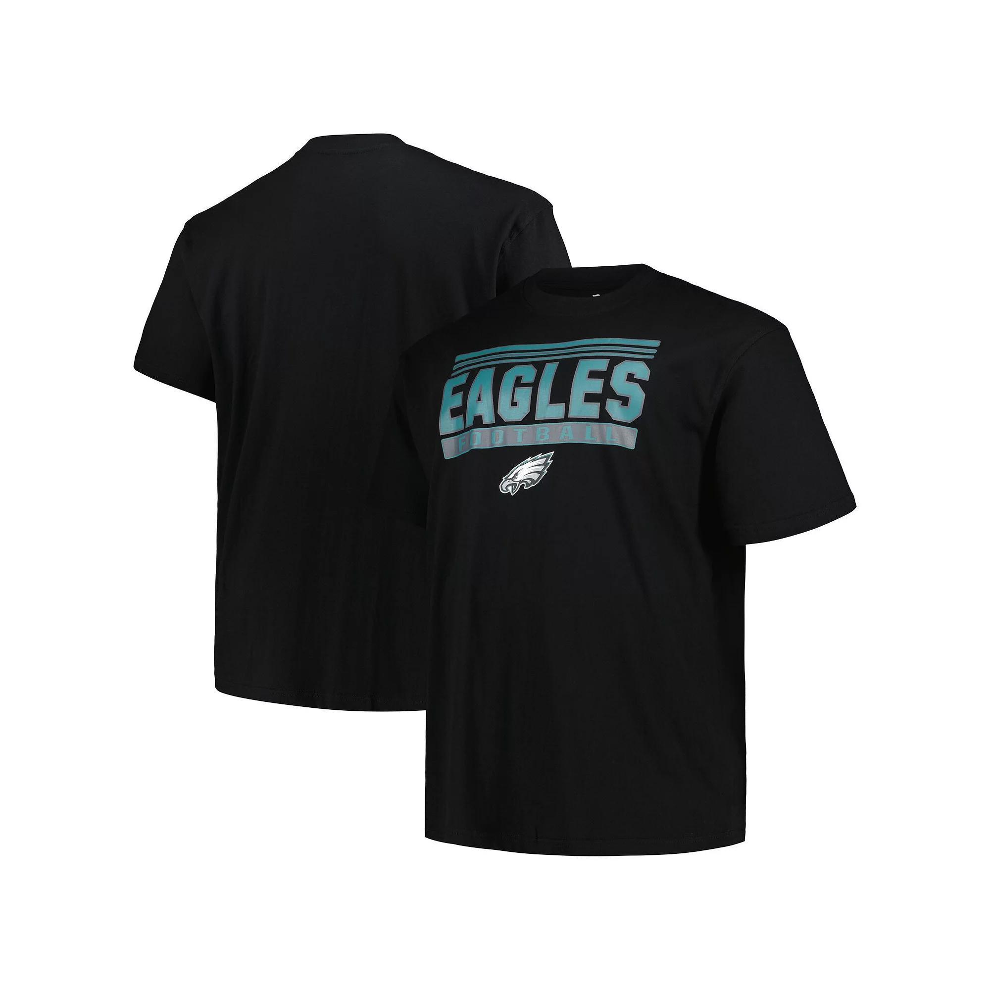 Men's Fanatics Black Philadelphia Eagles Big & Tall Pop T-Shirt, Size: 5XB Product Image