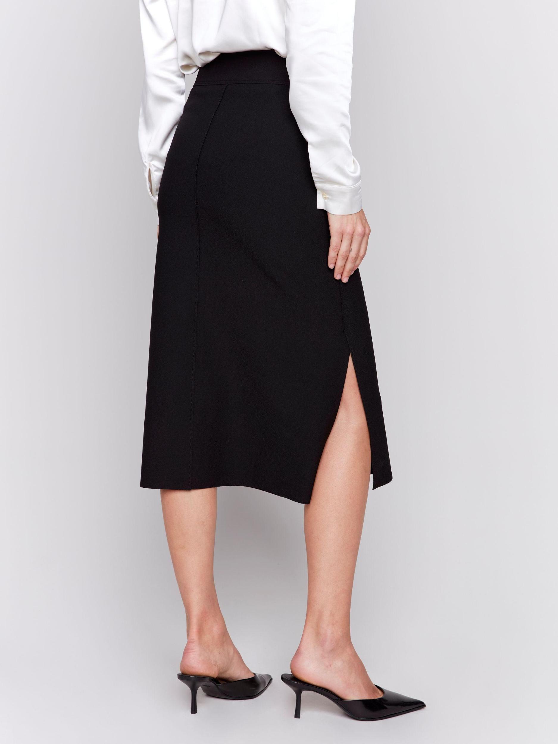 Charlie B. Crepe Skirt with Patch Pockets Product Image