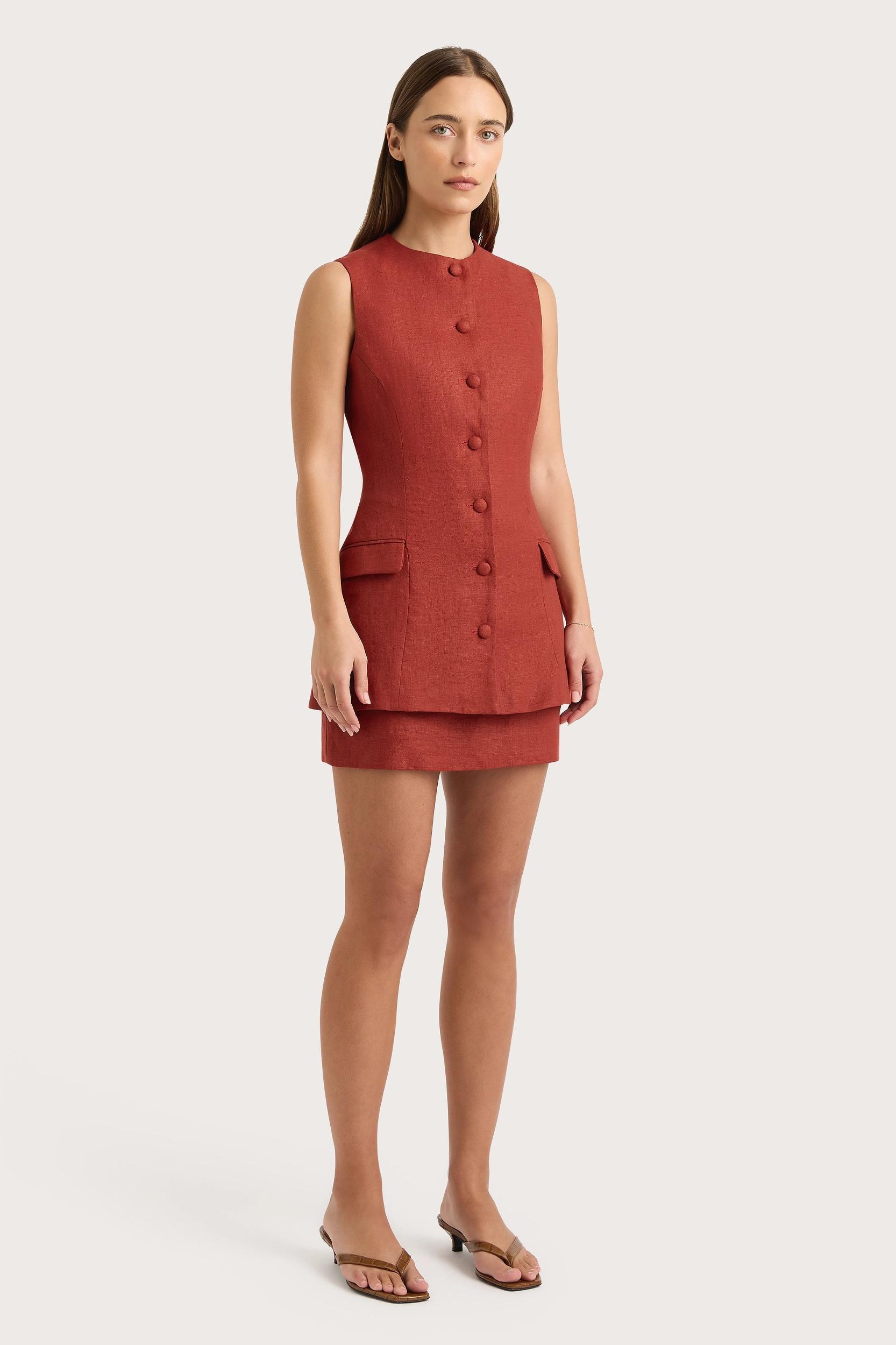 Jane Mini Skirt Garnet Product Image