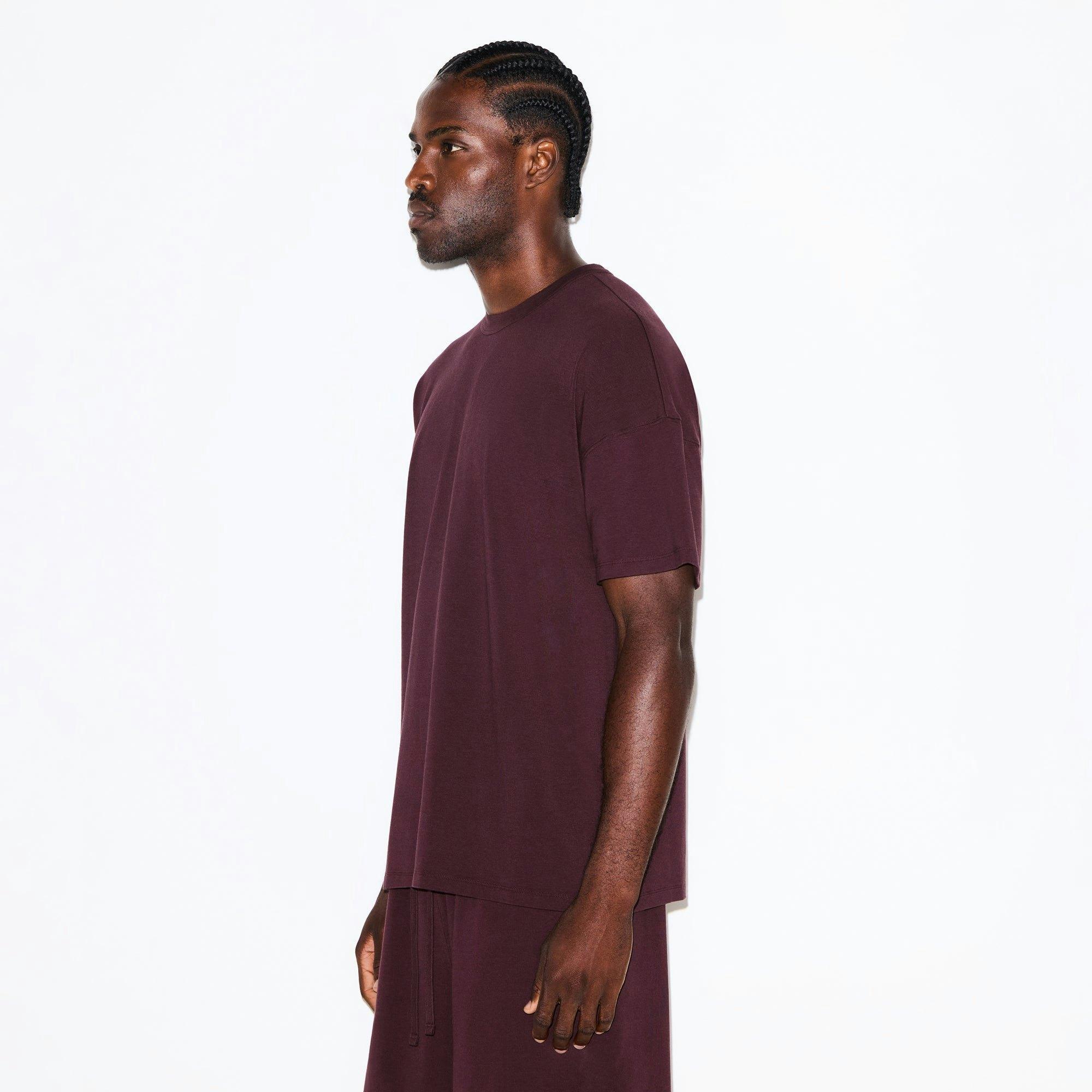 HEAVYWEIGHT COTTON MENS RELAXED T-SHIRT | DARK AMETHYST Product Image