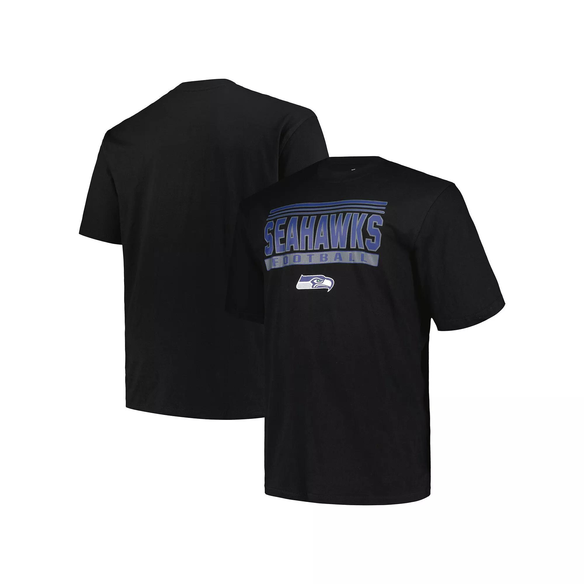 Men's Fanatics Branded Black Seattle Seahawks Big & Tall Pop T-Shirt, Size: 3XB Product Image