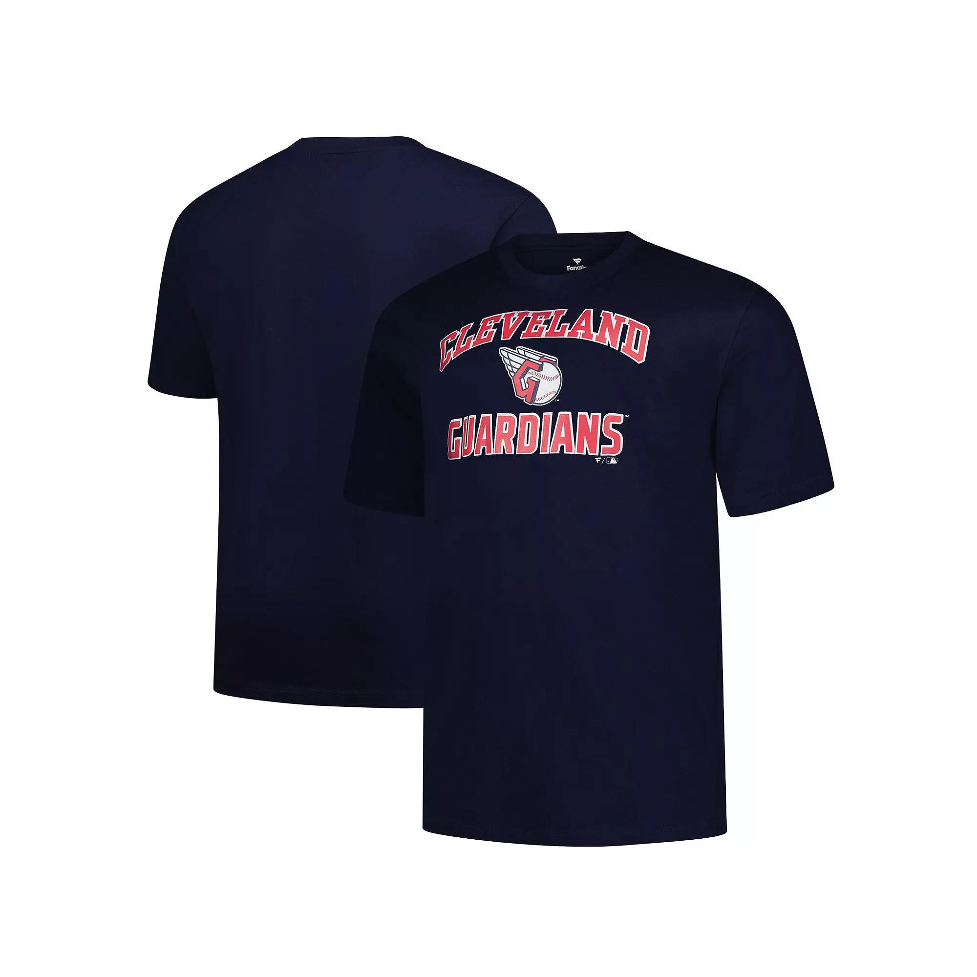 Men's Profile  Navy Cleveland Guardians Big & Tall Heart & Soul T-Shirt, Size: 4XB, Grd Blue Product Image