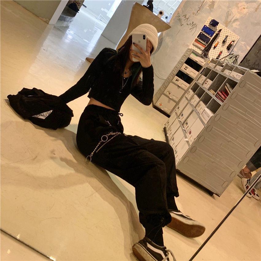 Chain-Detailed Harem Pants Product Image