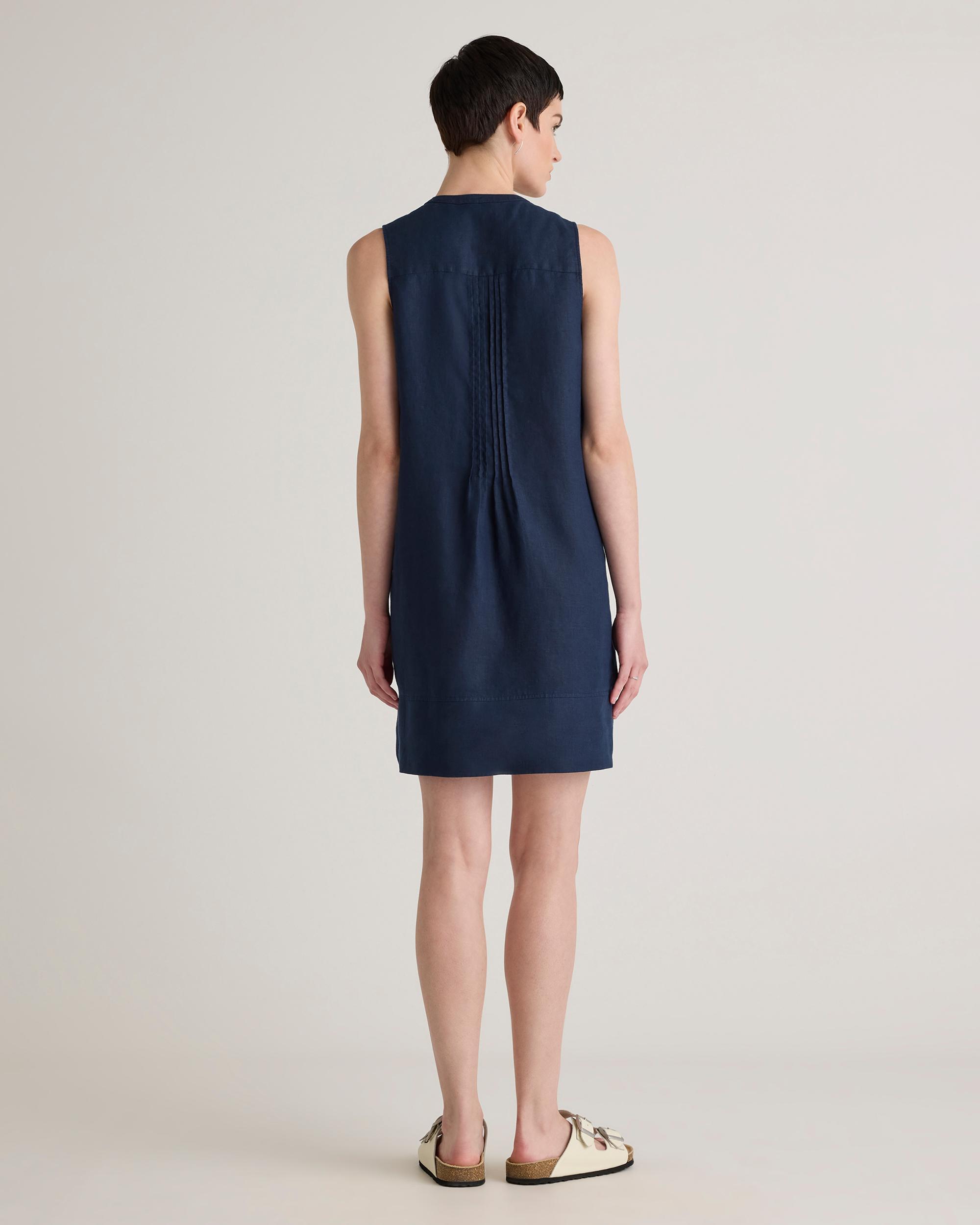 Quince | Women's 100% European Linen Sleeveless Swing Dress Product Image