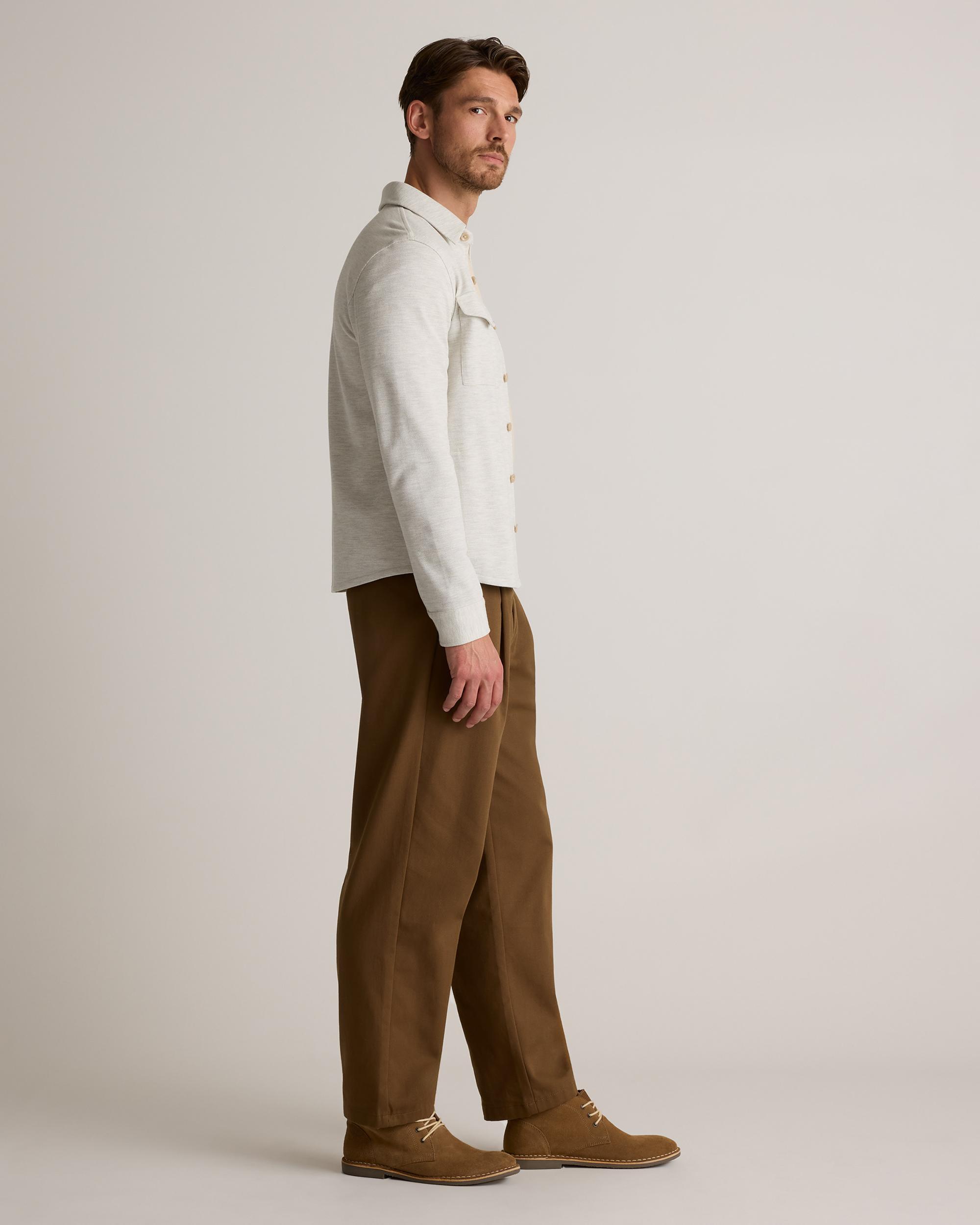 Quince | Men's Cotton Pique Knit Overshirt Organic Cotton Product Image