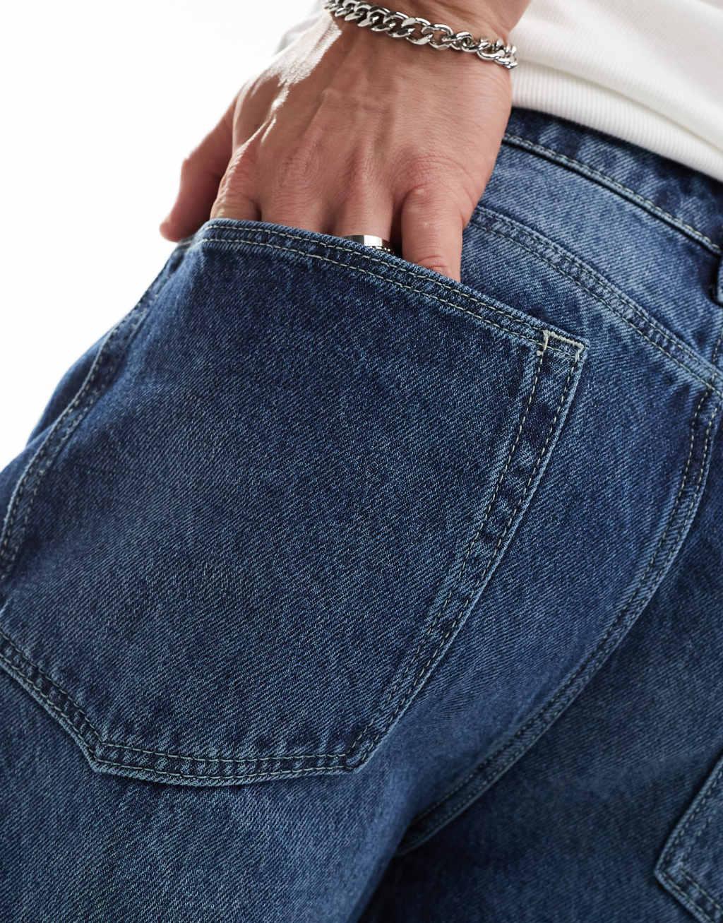 ASOS DESIGN straight jeans in dark wash Product Image