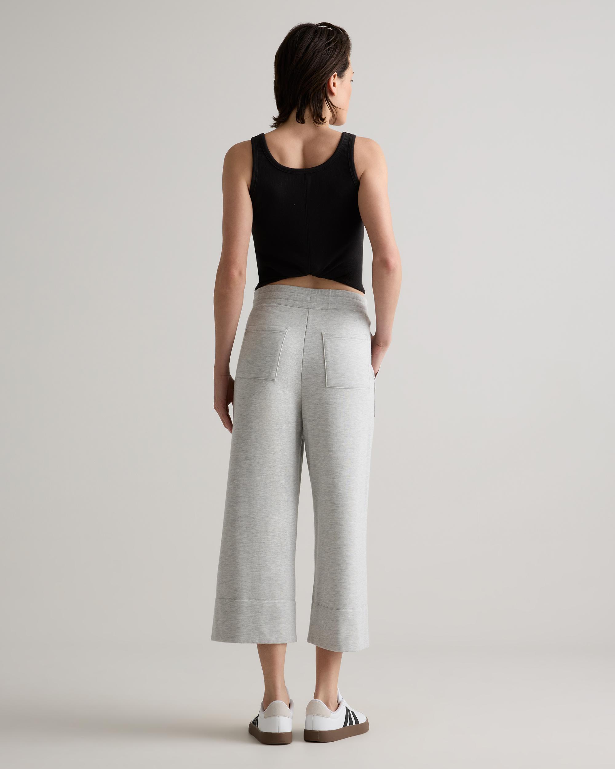 Quince | Women's Wide Leg Fleece SweatPantss Supersoft Fleece Lounge Pants Capri, Lenzing Modal Product Image
