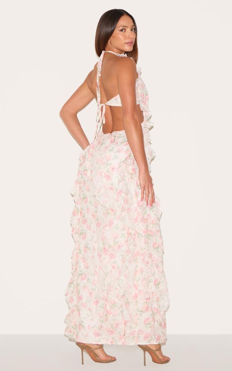 Tall Multi Chiffon Floral Print Split Detail Maxi Dress Product Image