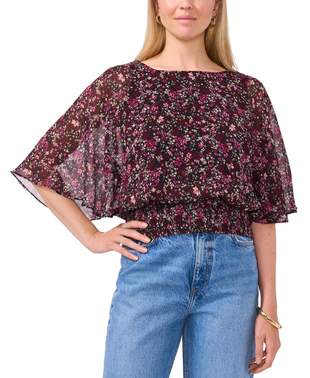 Sam & Jess Womens Smocked-Waist Top Product Image