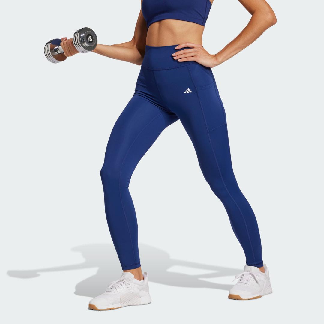 adidas Optime Full Length Leggings Preloved Violet M Womens Product Image