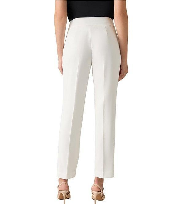 Kasper Crepe Straight Leg Mid Rise Pants Product Image