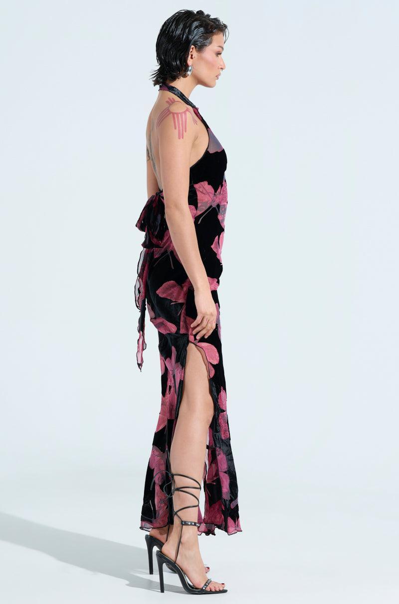 YOU GIVE ME BUTTERFLIES MESH MAXI DRESS Product Image