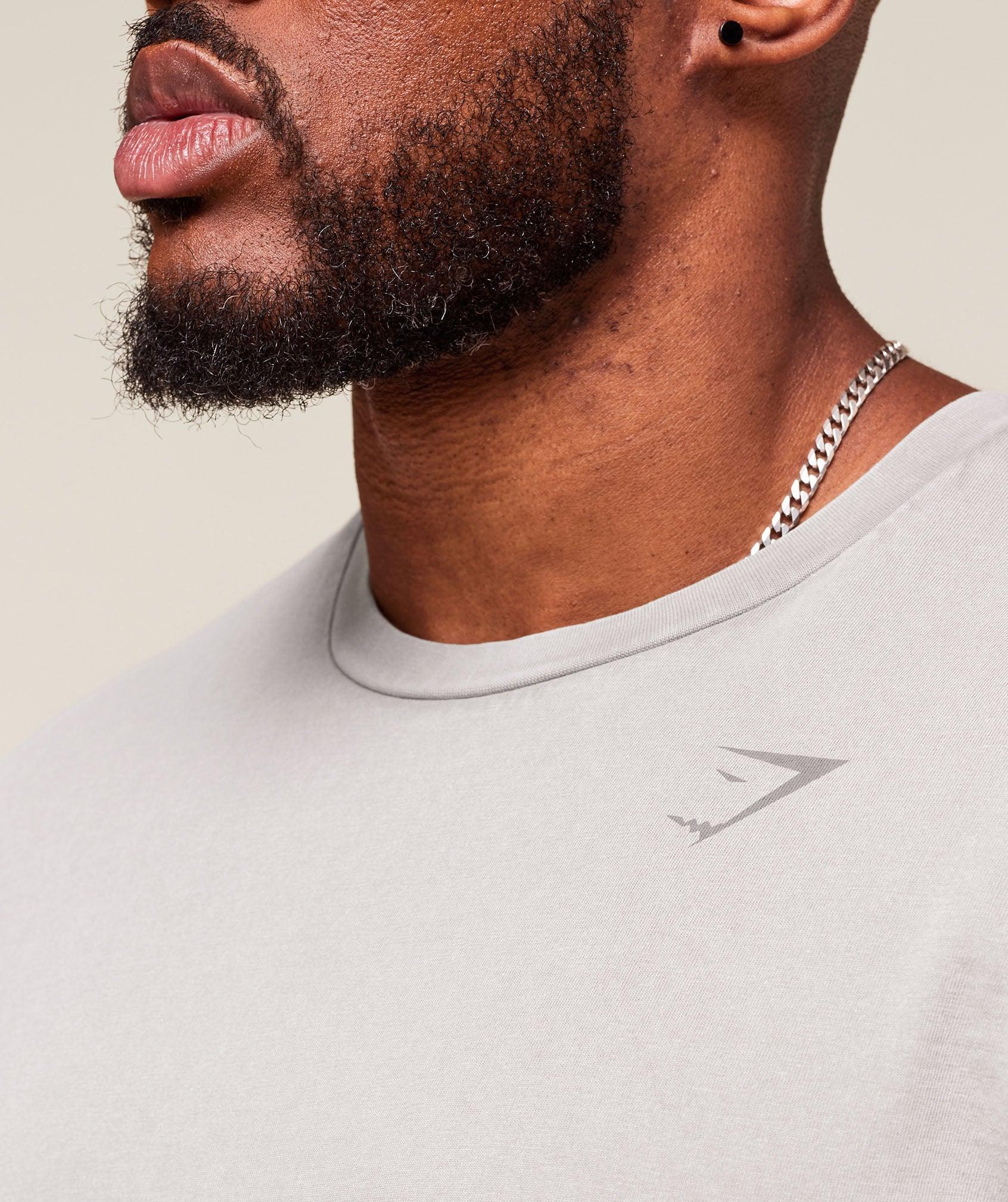 Gymshark Power Washed T-Shirt - Smokey Grey Male Product Image