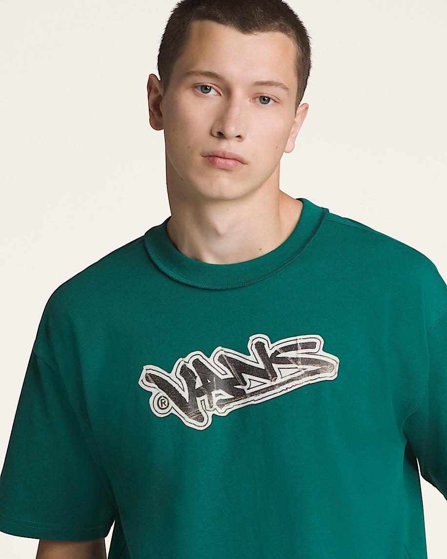 Premium Short Sleeve T-Shirt in Rain Forest Green| Vans US Product Image