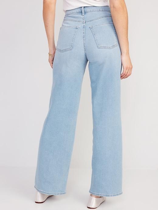 High-Waisted Wow Wide-Leg Jeans Product Image