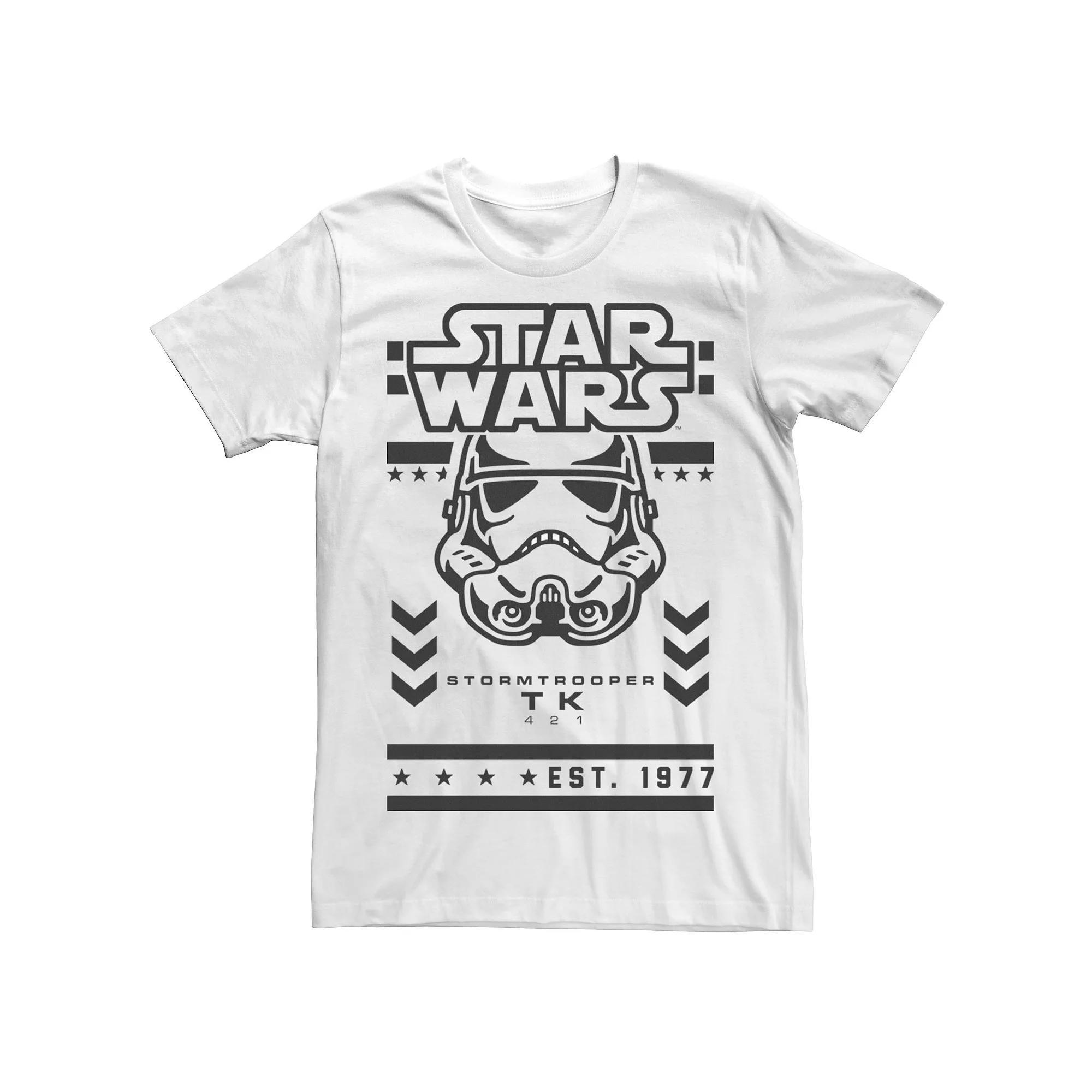 Men's Star Wars Stormtrooper Urban Streetwear Moto Tee, Size: Small, White Product Image