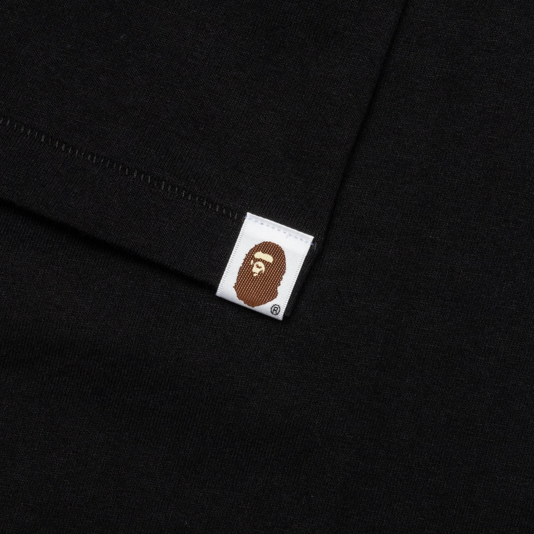 Bape Check Big Ape Head Tee - Black Male Product Image